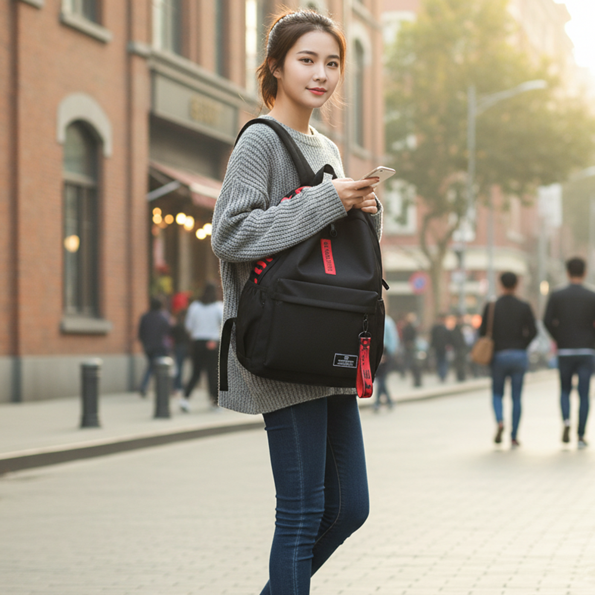 Foreign Trade Backpack Black