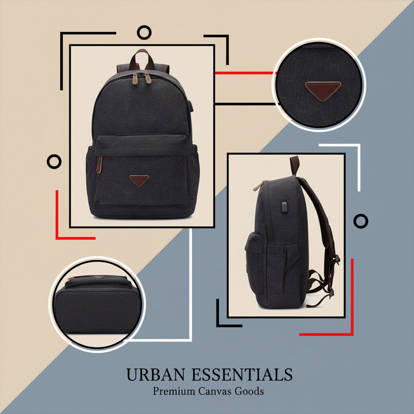 BEARKY Student Backpack Black