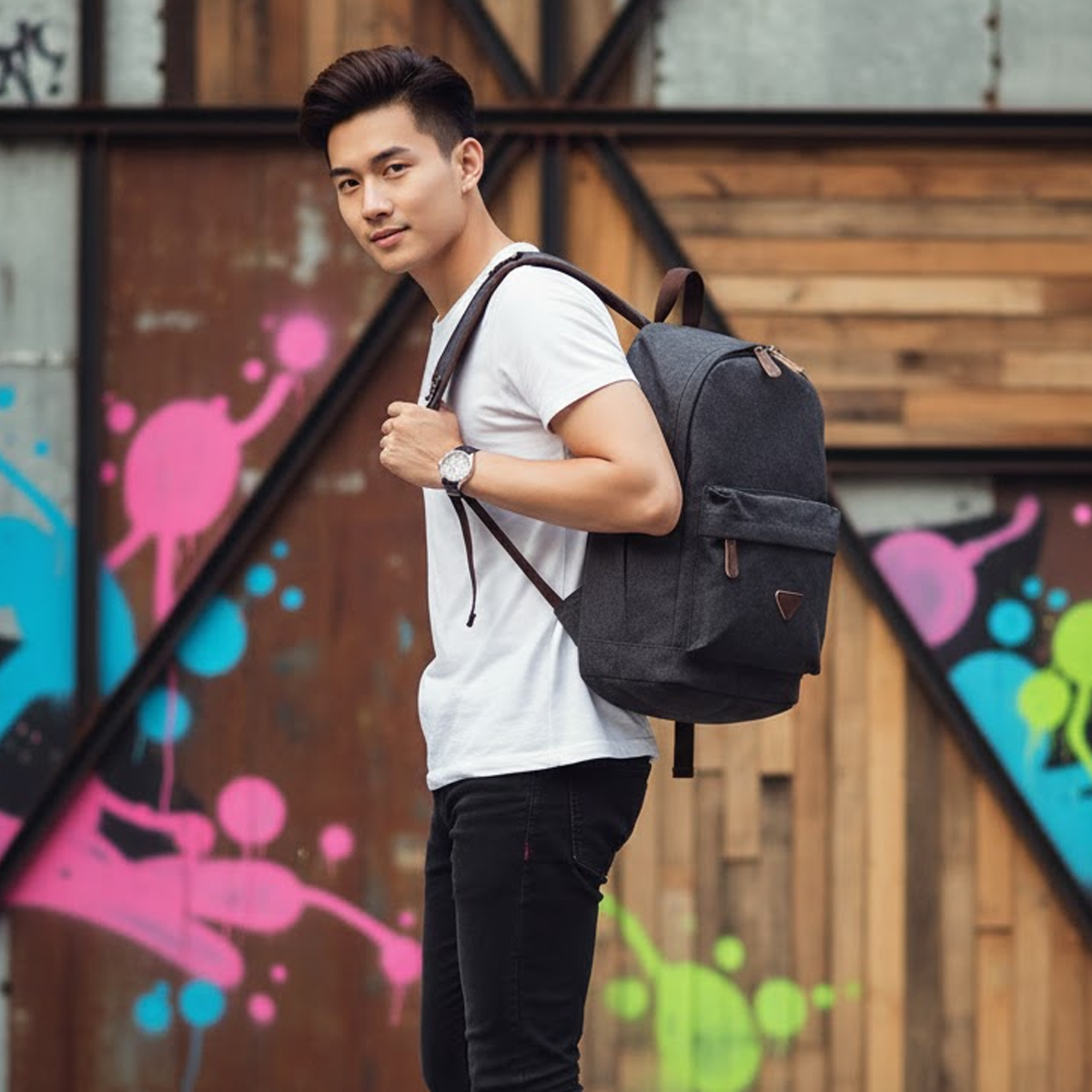 BEARKY Student Backpack Black – Backpack House