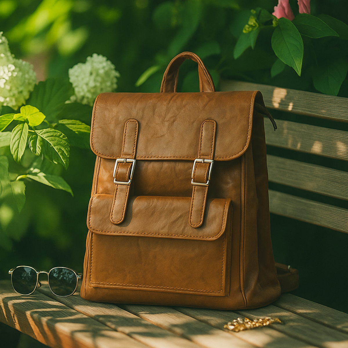 BuckleCharm Backpack Brown
